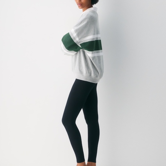 TNA Mighty Cotton Lomu Polo Longsleeve — XXS (Hthr Chrm / Campus Grn) - Picture 7 of 11